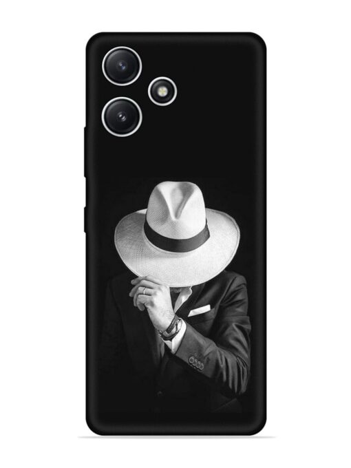 Men Under Hat Embossed Soft Silicone Case for Xiaomi Redmi 12 (5G)