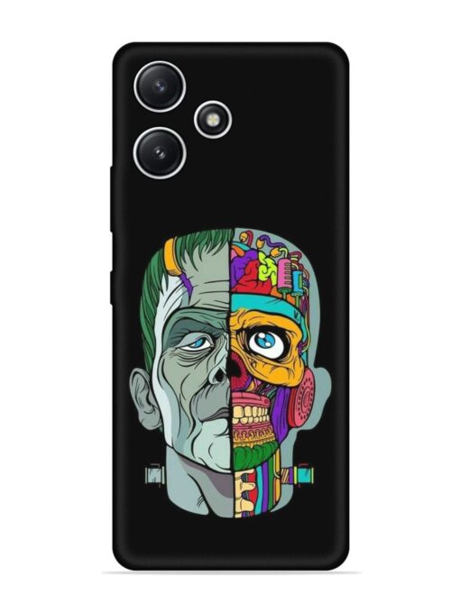 Men Vs Skull Embossed Soft Silicone Case for Xiaomi Redmi 12 (5G)