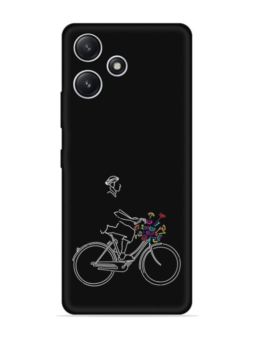 Minimalist Cycle Art Embossed Soft Silicone Case for Xiaomi Redmi 12 (5G) Zapvi