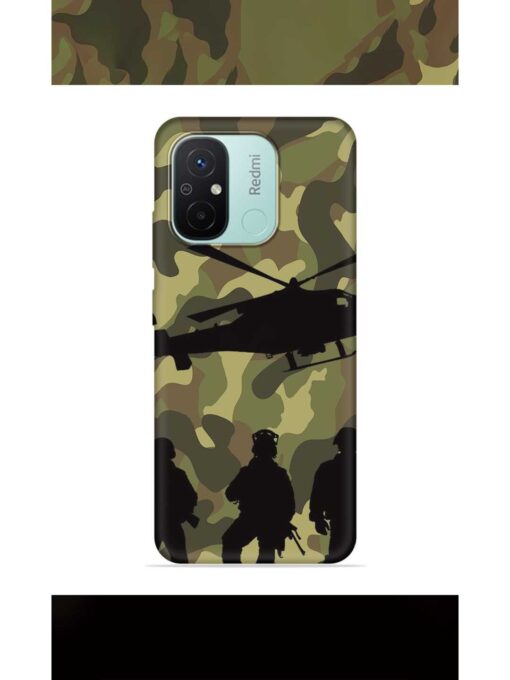 Army Heros Embossed Soft Silicone Case for Xiaomi Redmi 12C Zapvi