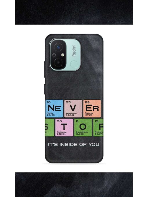 Never Stop It'S Inside Of You Embossed Soft Silicone Case for Xiaomi Redmi 12C Zapvi