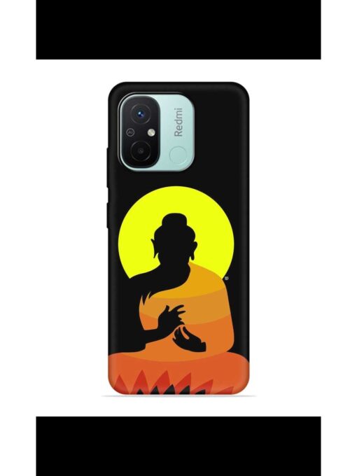 Buddha Art Black Embossed Soft Silicone Case for Xiaomi Redmi 12C Zapvi