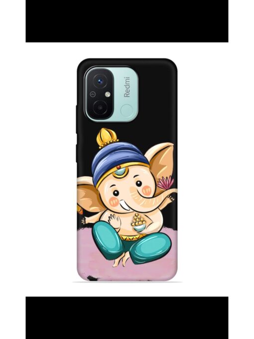 Bal Ganesh Vector Art Embossed Soft Silicone Case for Xiaomi Redmi 12C Zapvi