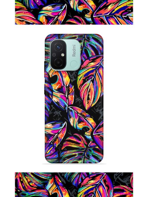 Tropical Seamless Vector Embossed Soft Silicone Case for Xiaomi Redmi 12C Zapvi