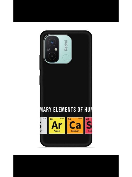 Primary Elements Humor Embossed Soft Silicone Case for Xiaomi Redmi 12C Zapvi