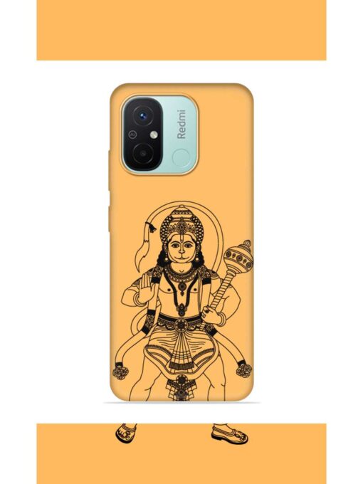 Indian God Hanuman Embossed Soft Silicone Case for Xiaomi Redmi 12C Zapvi