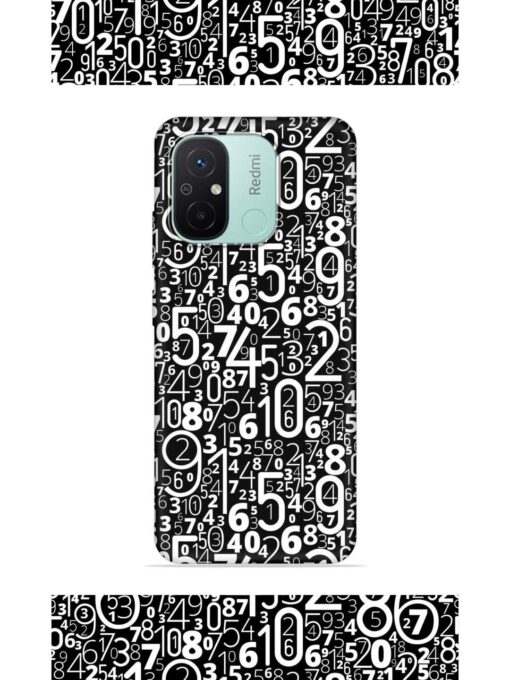 Many Numbers Different Embossed Soft Silicone Case for Xiaomi Redmi 12C Zapvi