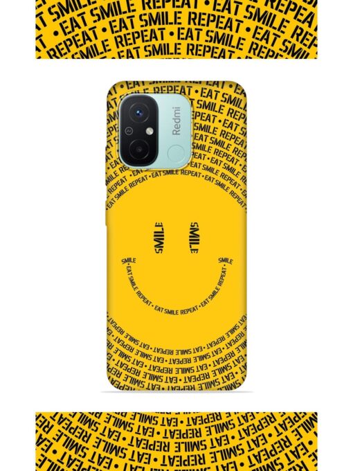 Smiley Embossed Soft Silicone Case for Xiaomi Redmi 12C Zapvi