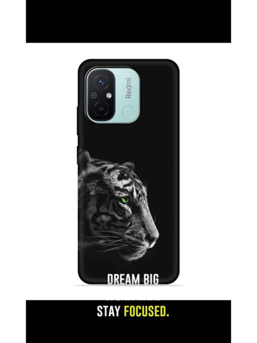 Dream Big Work Hard Embossed Soft Silicone Case for Xiaomi Redmi 12C Zapvi