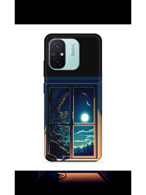 Night View At Window Embossed Soft Silicone Case for Xiaomi Redmi 12C Zapvi