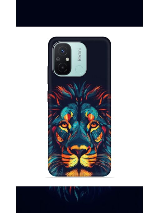 Colorful Lion Embossed Soft Silicone Case for Xiaomi Redmi 12C Zapvi