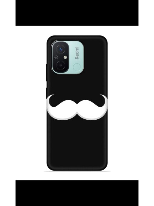 Mustache Vector Embossed Soft Silicone Case for Xiaomi Redmi 12C Zapvi