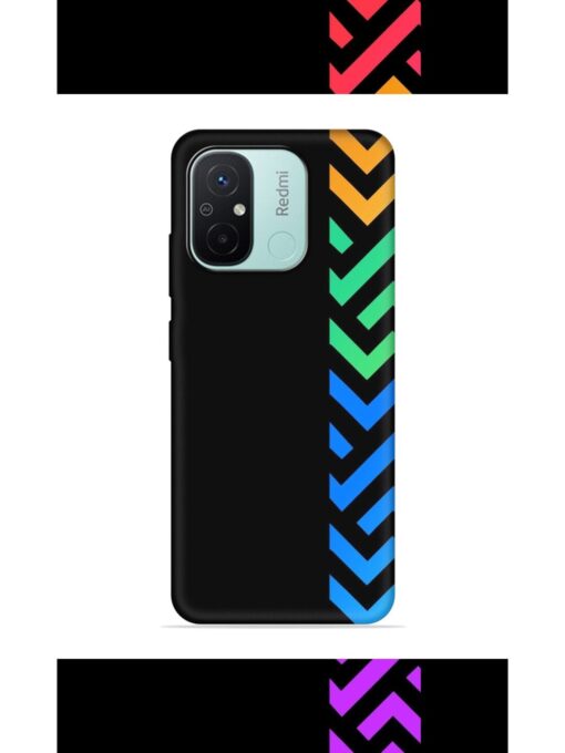 Colorshape Stripes Embossed Soft Silicone Case for Xiaomi Redmi 12C Zapvi