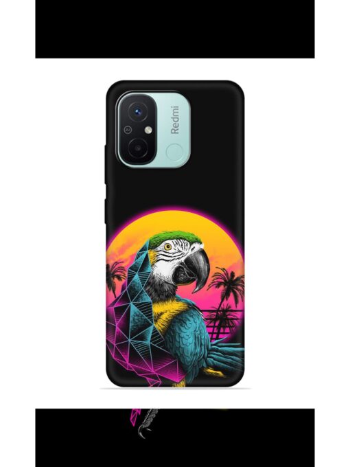 Rad Parrot Embossed Soft Silicone Case for Xiaomi Redmi 12C Zapvi