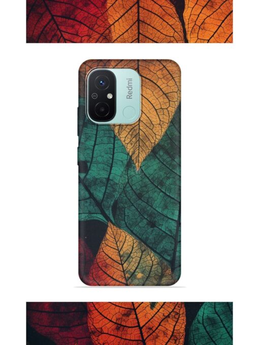 Leaves Artwork Embossed Soft Silicone Case for Xiaomi Redmi 12C Zapvi