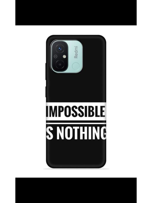 Impossible Is Nothing Embossed Soft Silicone Case for Xiaomi Redmi 12C Zapvi