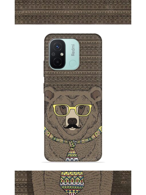 Grizzly Bear Embossed Soft Silicone Case for Xiaomi Redmi 12C Zapvi