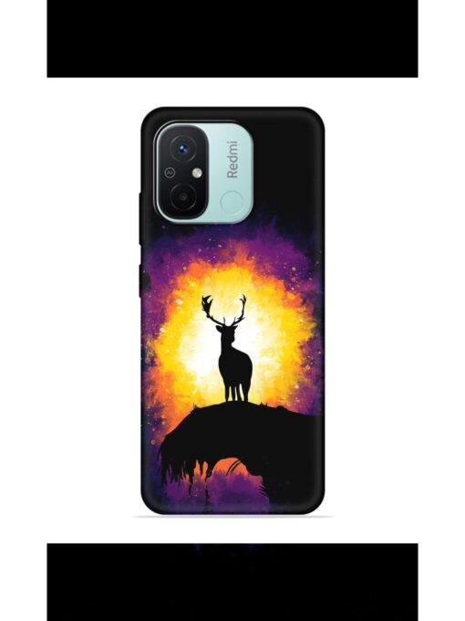 Elk Animal Art Embossed Soft Silicone Case for Xiaomi Redmi 12C Zapvi