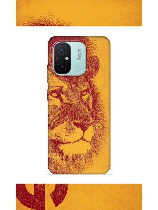 Gold Lion Crown Art Embossed Soft Silicone Case for Xiaomi Redmi 12C Zapvi