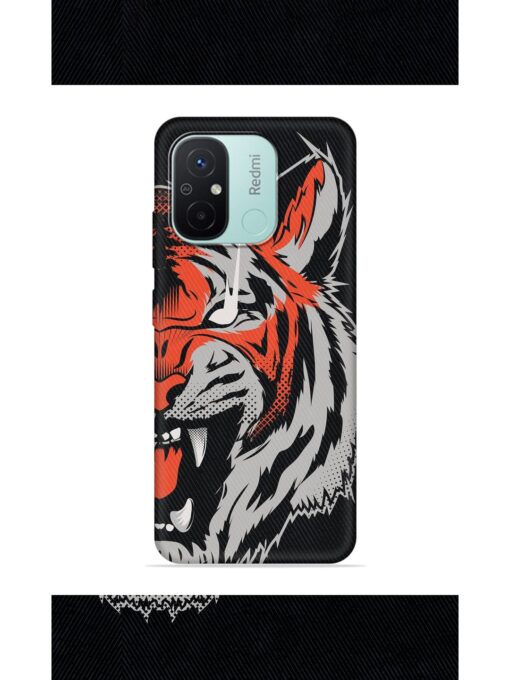 Tiger Aggression Embossed Soft Silicone Case for Xiaomi Redmi 12C Zapvi