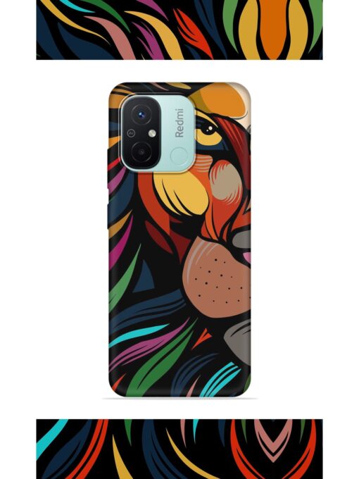 Trippy Lion Art Embossed Soft Silicone Case for Xiaomi Redmi 12C Zapvi