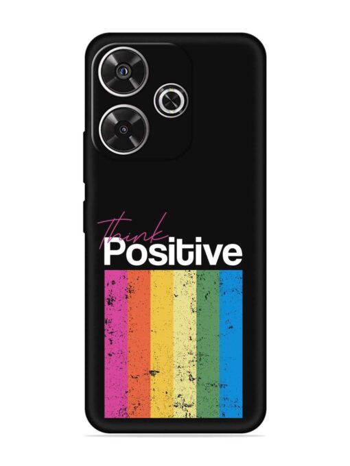 Think Positive Typography Embossed Soft Silicone Case for Xiaomi Redmi 13 (5G) Zapvi