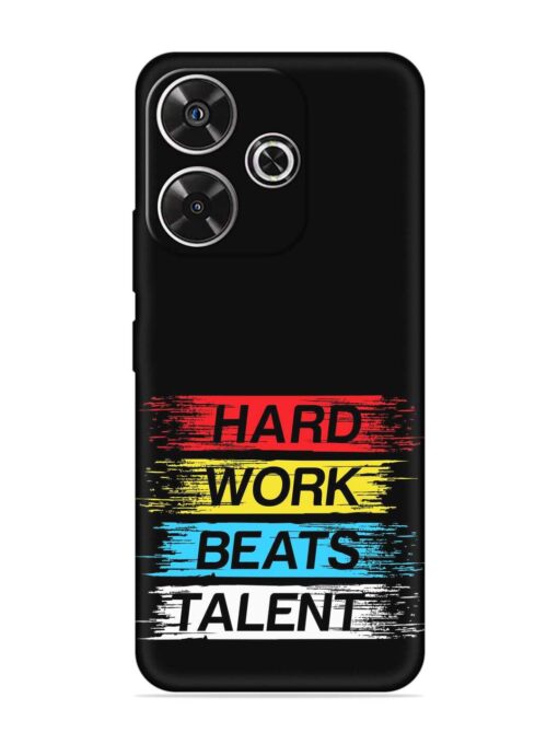 Hard Work Beats Embossed Soft Silicone Case for Xiaomi Redmi 13 (5G)