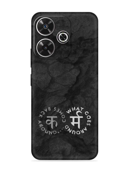 Karma Hindi Word Embossed Soft Silicone Case for Xiaomi Redmi 13 (5G)