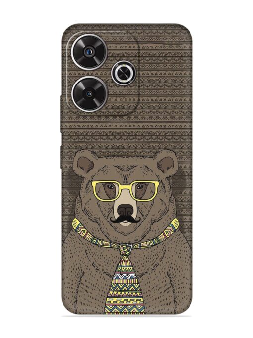 Grizzly Bear Embossed Soft Silicone Case for Xiaomi Redmi 13 (5G)