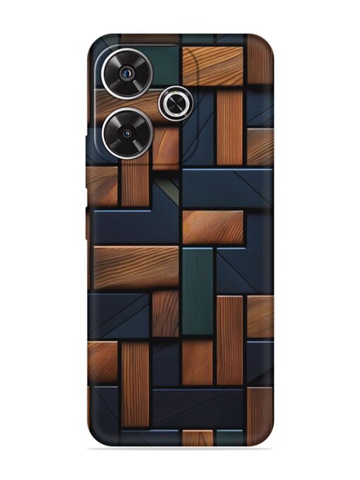 Wooden Background Cubes Embossed Soft Silicone Case for Xiaomi Redmi 13 (5G) Zapvi