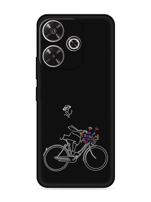 Minimalist Cycle Art Embossed Soft Silicone Case for Xiaomi Redmi 13 (5G)