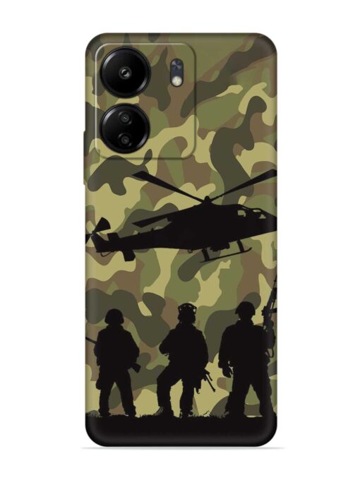 Army Heros Embossed Soft Silicone Case for Xiaomi Redmi 13C (4G) Zapvi