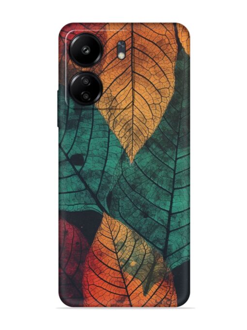 Leaves Artwork Embossed Soft Silicone Case for Xiaomi Redmi 13C (4G)