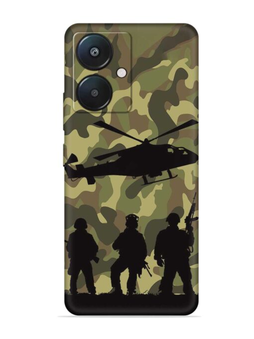 Army Heros Embossed Soft Silicone Case for Xiaomi Redmi 13C (5G) Zapvi