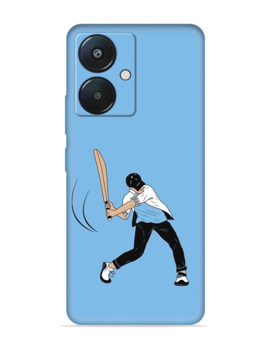 Cricket Gully Boy Embossed Soft Silicone Case for Xiaomi Redmi 13C (5G) Zapvi