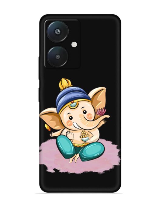 Bal Ganesh Vector Art Embossed Soft Silicone Case for Xiaomi Redmi 13C (5G)