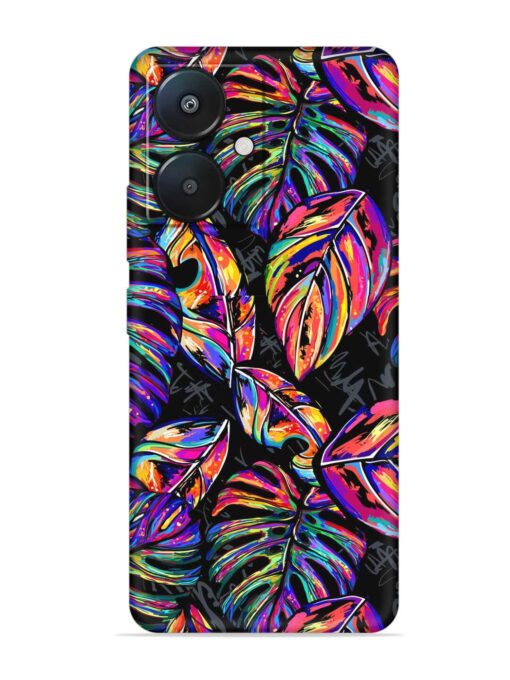 Tropical Seamless Vector Embossed Soft Silicone Case for Xiaomi Redmi 13C (5G) Zapvi