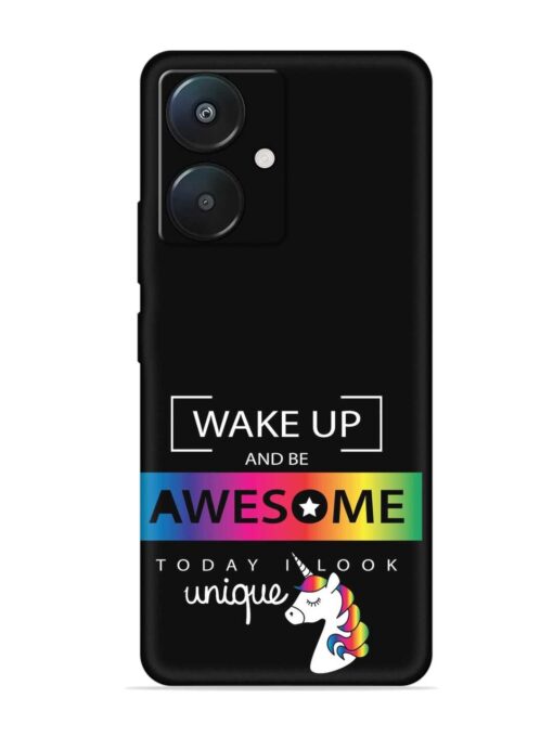 Inspirational Quote Unicorn Embossed Soft Silicone Case for Xiaomi Redmi 13C (5G) Zapvi