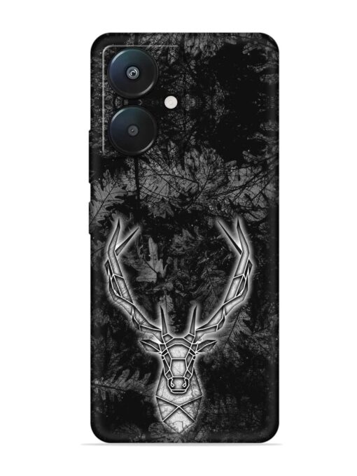 Ancient Deer Embossed Soft Silicone Case for Xiaomi Redmi 13C (5G)