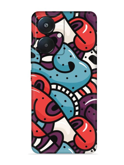 Seamless Backdrop Colorful Embossed Soft Silicone Case for Xiaomi Redmi 13C (5G) Zapvi