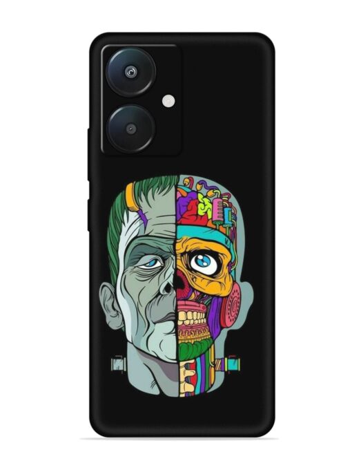 Men Vs Skull Embossed Soft Silicone Case for Xiaomi Redmi 13C (5G) Zapvi