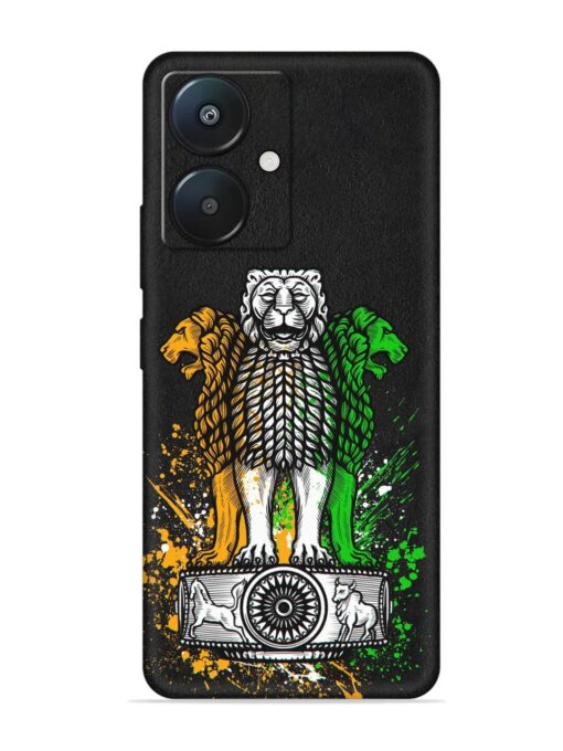 Pillars Of Ashoka Embossed Soft Silicone Case for Xiaomi Redmi 13C (5G) Zapvi