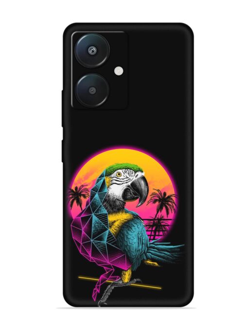 Rad Parrot Embossed Soft Silicone Case for Xiaomi Redmi 13C (5G) Zapvi