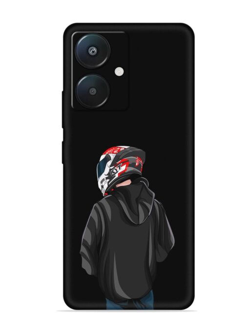 Motorcycle Rider Embossed Soft Silicone Case for Xiaomi Redmi 13C (5G) Zapvi