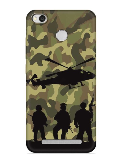 Army Heros Embossed Soft Silicone Case for Xiaomi Redmi 3S Zapvi