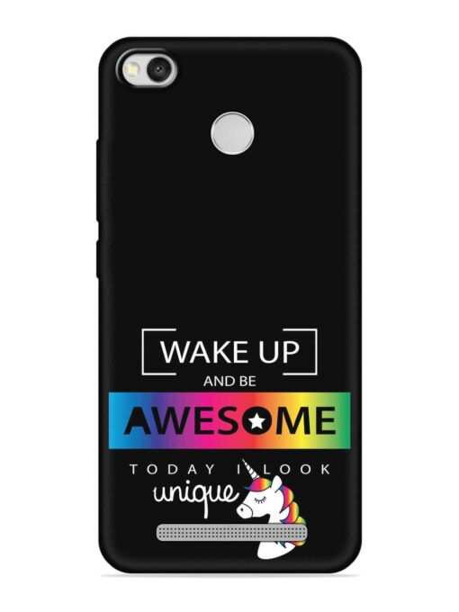 Inspirational Quote Unicorn Embossed Soft Silicone Case for Xiaomi Redmi 3S