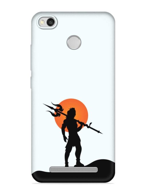 Lord Mahadev Trendy Embossed Soft Silicone Case for Xiaomi Redmi 3S