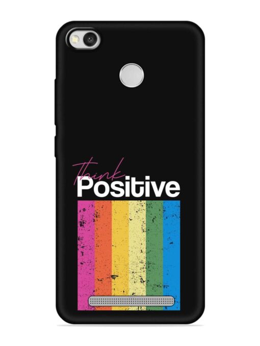 Think Positive Typography Embossed Soft Silicone Case for Xiaomi Redmi 3S