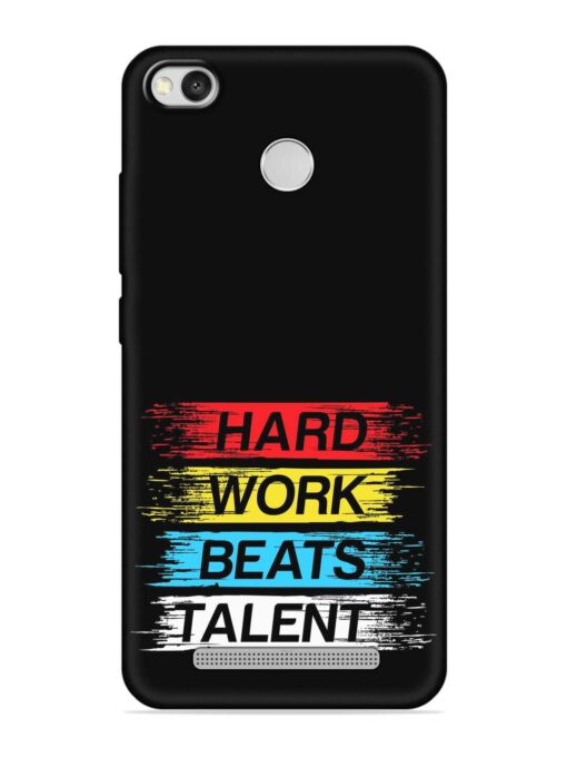 Hard Work Beats Embossed Soft Silicone Case for Xiaomi Redmi 3S