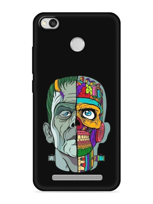 Men Vs Skull Embossed Soft Silicone Case for Xiaomi Redmi 3S